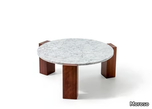 GOGAN - Low wooden coffee table for living room _ Moroso