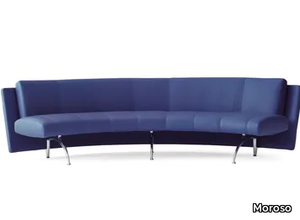 WAITING - Modular upholstered bench seating with back _ Moroso