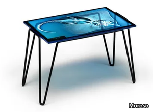 XRAYDIO - Rectangular crystal and steel side table _ Moroso