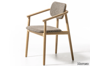 KLARA - Upholstered chair with armrests _ Moroso