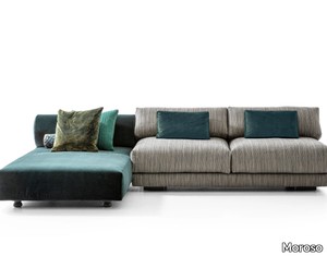 SALON NANÀ - Sectional fabric sofa with chaise longue _ Moroso