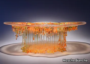 ORANGE VESSEL - Glass sculpture / centerpiece _ Mosche Bianche