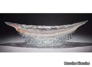 TRANSPARENT VESSEL - Glass sculpture / centerpiece _ Mosche Bianche