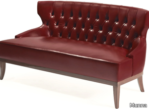 MONSIEUR T - 2 seater tufted leather sofa _ Munna