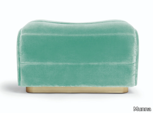 NEWMAN - Upholstered rectangular velvet pouf _ Munna