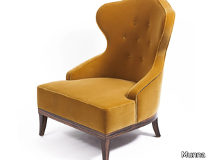 CANDY - Wing upholstered velvet armchair _ Munna