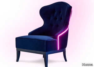 CANDY LIMITED EDITION - Upholstered velvet armchair with armrests _ Munna