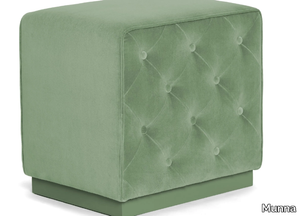 CHAMOIS - Tufted square velvet pouf _ Munna