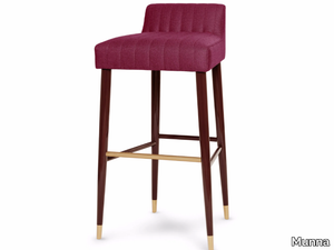 CHARLOTTE - High fabric stool with footrest _ Munna