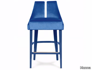 POLAIRE - High upholstered velvet stool _ Munna