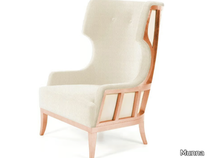 SOFT & CREAMY LIMITED EDITION - Wing wool armchair with armrests _ Munna