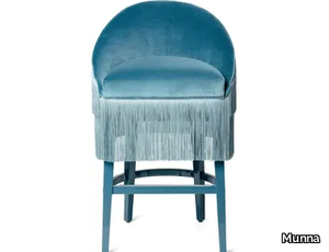 FRINGES - High upholstered velvet stool _ Munna