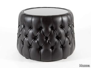 MISS FEET - Low round leather coffee table _ Munna