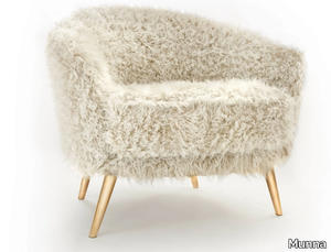 CUTIE - Upholstered fur armchair _ Munna
