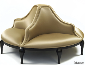 MADELEINE - Round upholstered satin bench _ Munna