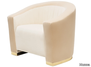 LOUISE - Upholstered velvet armchair with armrests _ Munna