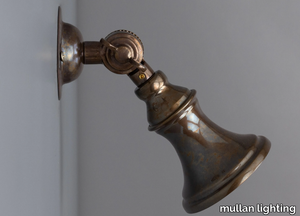 ACCRA - Wall-mounted adjustable brass spotlight _ mullan lighting