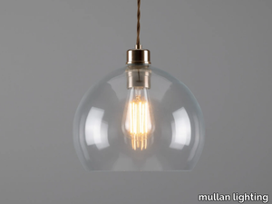 EDEN 250MM CLEAR SPHERE PENDANT - Handmade pendant lamp _ mullan lighting