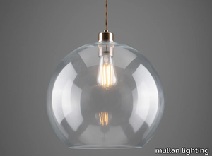 EDEN 350MM CLEAR SPHERE PENDANT - Handmade pendant lamp _ mullan lighting