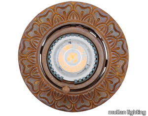 MALE RECESSED ADJUSTABLE DECORATIVE SPOT - Adjustable brass spotlight _ mullan lighting