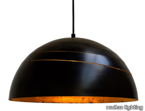 MIDAS DESIGNER GOLD LEAF PENDANT - Handmade metal pendant lamp _ mullan lighting