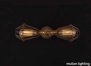 PRAIA DOUBLE CAGE - Handmade brass wall lamp _ mullan lighting