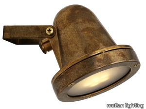 THAMES - LED wall-mounted adjustable brass Outdoor spotlight _ mullan lighting