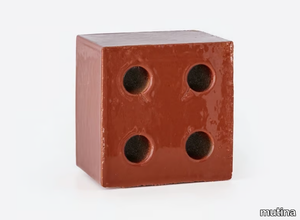 BLOC GLOSSY RED - Terracotta element for partition wall _ Mutina