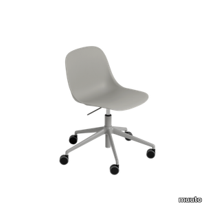 Fiber Side Chair Swivel Base w. Gas Lift and Castors