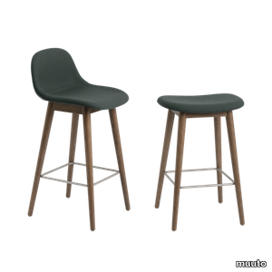 Fiber Counter Stool Wood Base - 65 cm / 25.6"