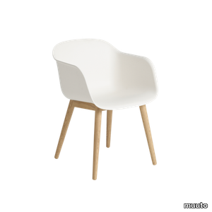 Fiber Armchair Wood Base