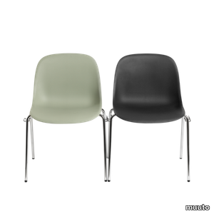 Fiber Side Chair A-Base w. Linking Device and Felt Glides