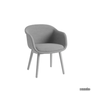 Fiber Conference Armchair Wood Base