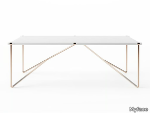 NOA - Rectangular aluminium garden table _ Myface