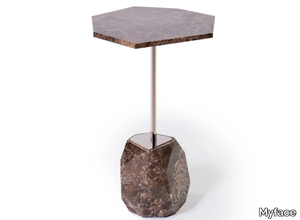 REM - Dark Emperador marble garden side table _ Myface