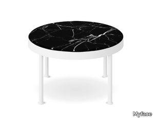 TRACE - Round marble garden side table _ Myface