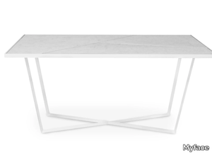 NERO - Carrara marble garden table _ Myface