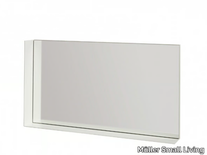 ECK - Rectangular wall-mounted mirror with shelf _ Müller Small Living