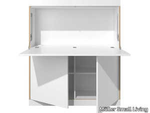 FLAI HOME-OFFICE - Wooden secretary desk with flap doors _ Müller Small Living