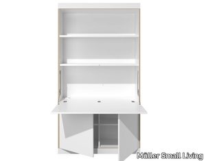 FLAI HOME-OFFICE - Open wooden bookcase with secretary desk _ Müller Small Living