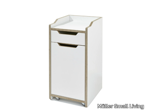 PLANE - Wooden office drawer unit with castors _ Müller Small Living