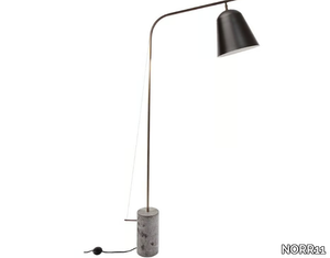 LINE - Aluminium floor lamp with marble base _ NORR11