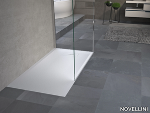 NOVOSOLID - Stone effect rectangular shower tray _ NOVELLINI