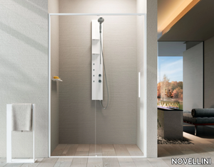 RIGA 2P - Niche glass and aluminium shower cabin _ NOVELLINI