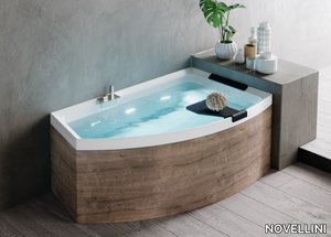 DIVINA O - Corner asymmetric bathtub _ NOVELLINI