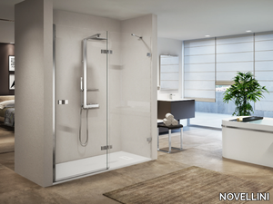 GALA 2P - Niche shower cabin with hinged door _ NOVELLINI