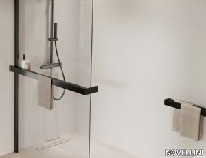 KUADRA HD FRAME - Glass towel rack / bathroom wall shelf _ NOVELLINI