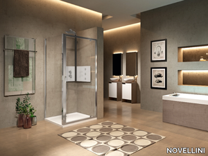 LUNES G - Niche shower cabin with in/out hinged door _ NOVELLINI