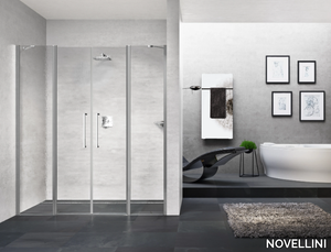 YOUNG 2A - Niche shower cabin with hinged door _ NOVELLINI