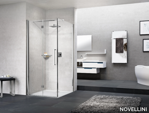 YOUNG 2GS+F - Corner shower cabin with folding door _ NOVELLINI